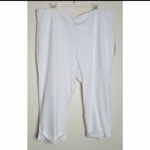 Westbound White Capri Pants Women’s Size L Pull-On Stretch Park Ave Fit